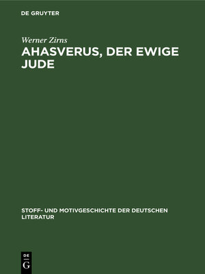 cover image of Ahasverus, der ewige Jude